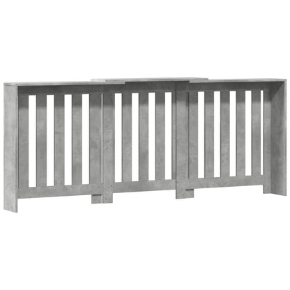 Radiatorombouw 205x21,5x83,5 cm bewerkt hout betongrijs