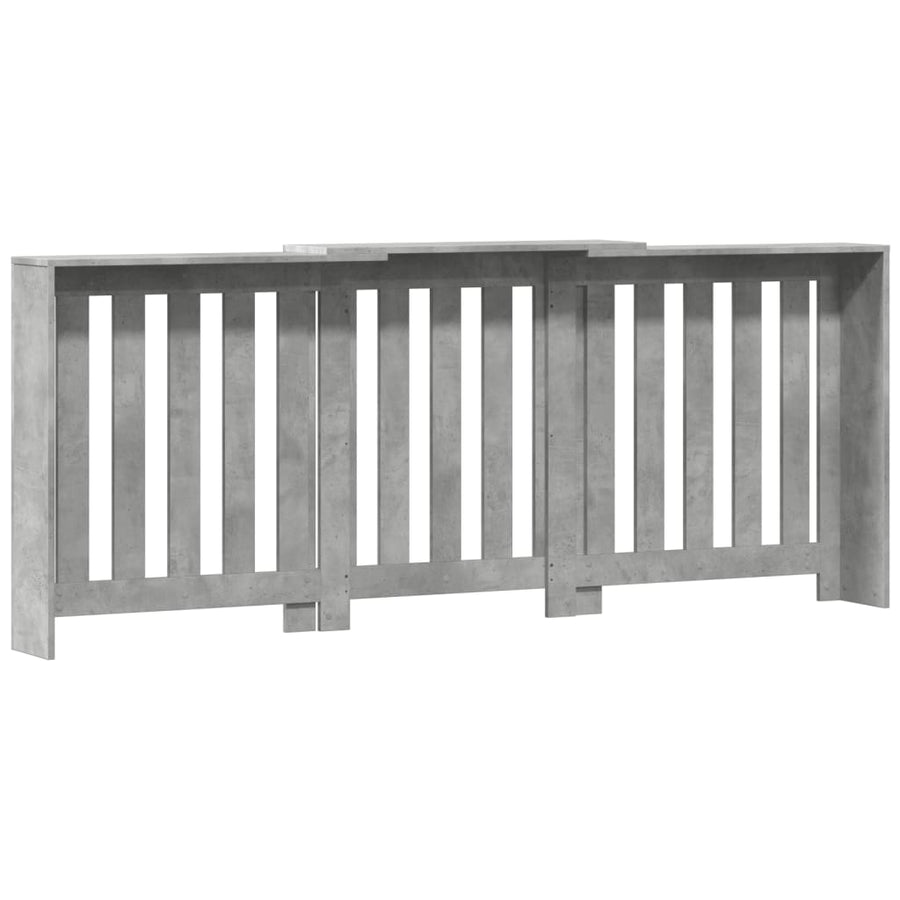 Radiatorombouw 205x21,5x83,5 cm bewerkt hout betongrijs