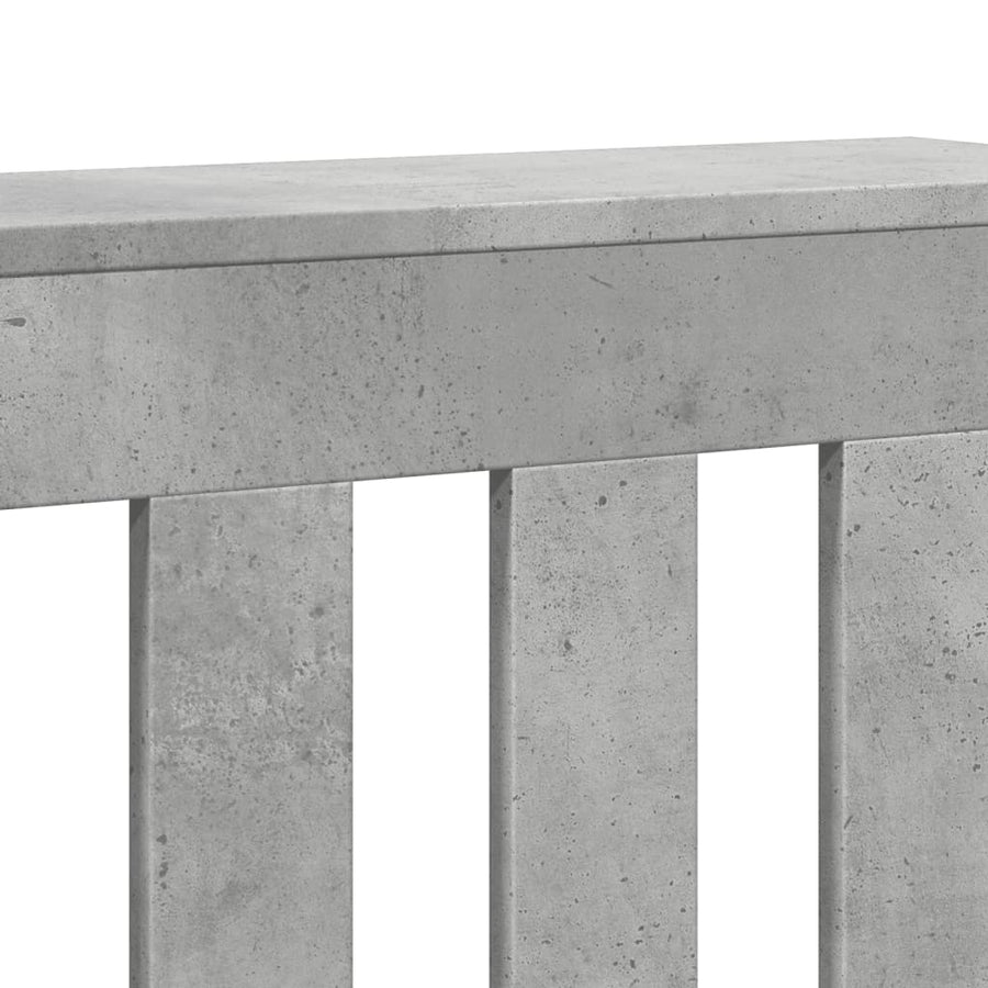 Radiatorombouw 205x21,5x83,5 cm bewerkt hout betongrijs