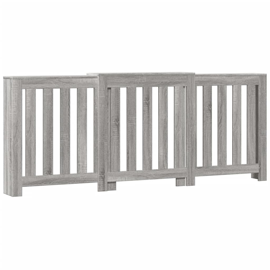 Radiatorombouw 205x21,5x83,5 cm bewerkt hout grijs sonoma eiken