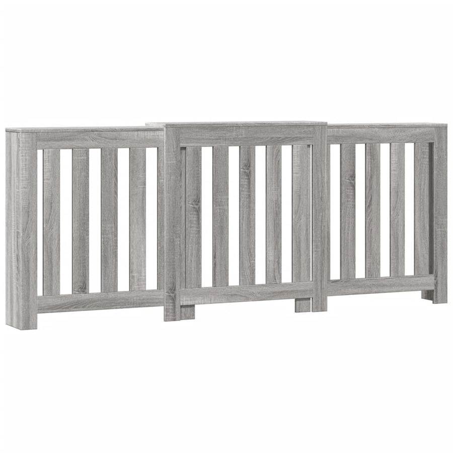 Radiatorombouw 205x21,5x83,5 cm bewerkt hout grijs sonoma eiken