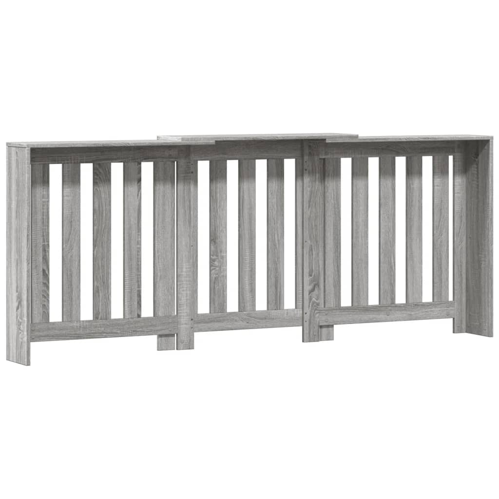 Radiatorombouw 205x21,5x83,5 cm bewerkt hout grijs sonoma eiken