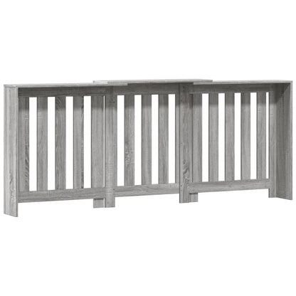 Radiatorombouw 205x21,5x83,5 cm bewerkt hout grijs sonoma eiken