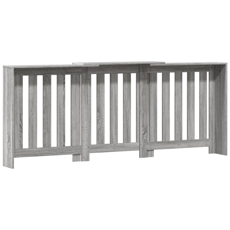 Radiatorombouw 205x21,5x83,5 cm bewerkt hout grijs sonoma eiken