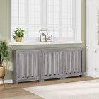 Radiatorombouw 205x21,5x83,5 cm bewerkt hout grijs
