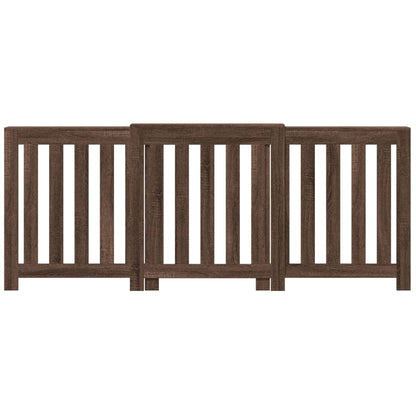 Radiatorombouw 205x21,5x83,5 cm bewerkt hout bruin eikenkleurig