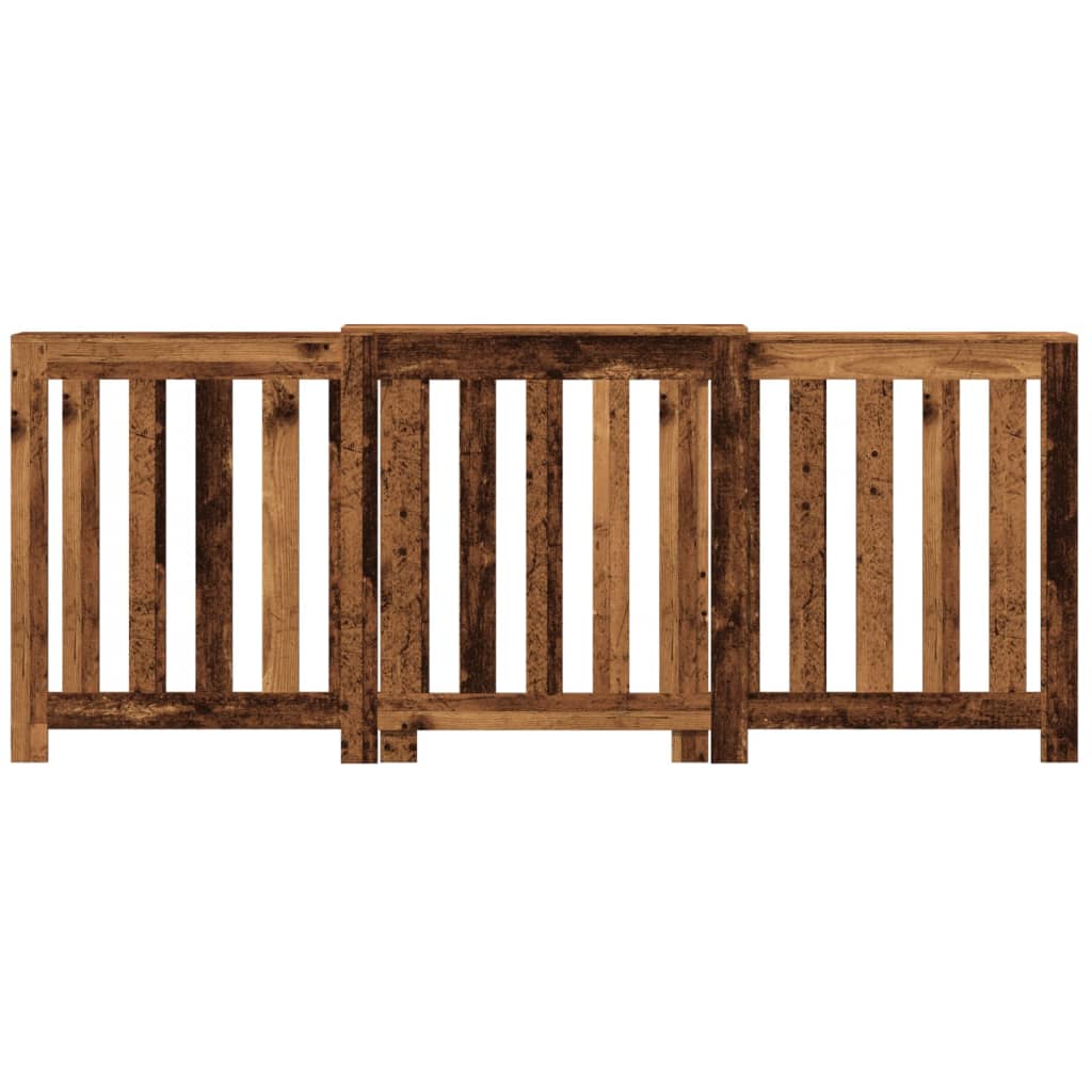 Radiatorombouw 205x21,5x83,5 cm bewerkt hout oud hout