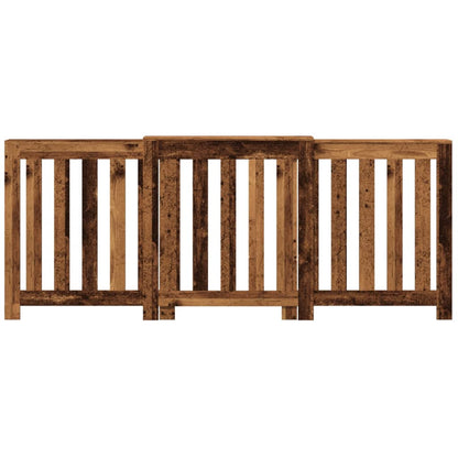 Radiatorombouw 205x21,5x83,5 cm bewerkt hout oud hout