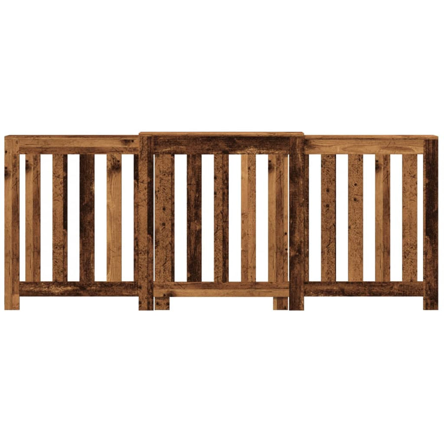 Radiatorombouw 205x21,5x83,5 cm bewerkt hout oud hout