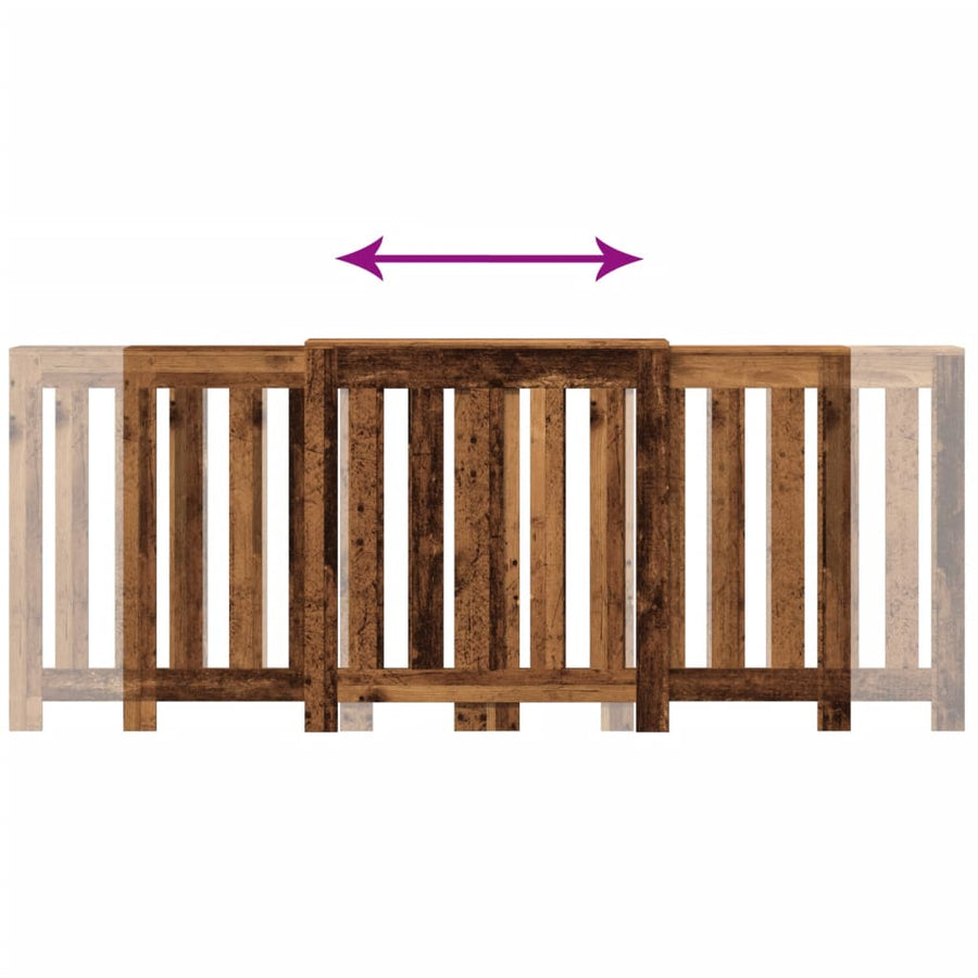 Radiatorombouw 205x21,5x83,5 cm bewerkt hout oud hout