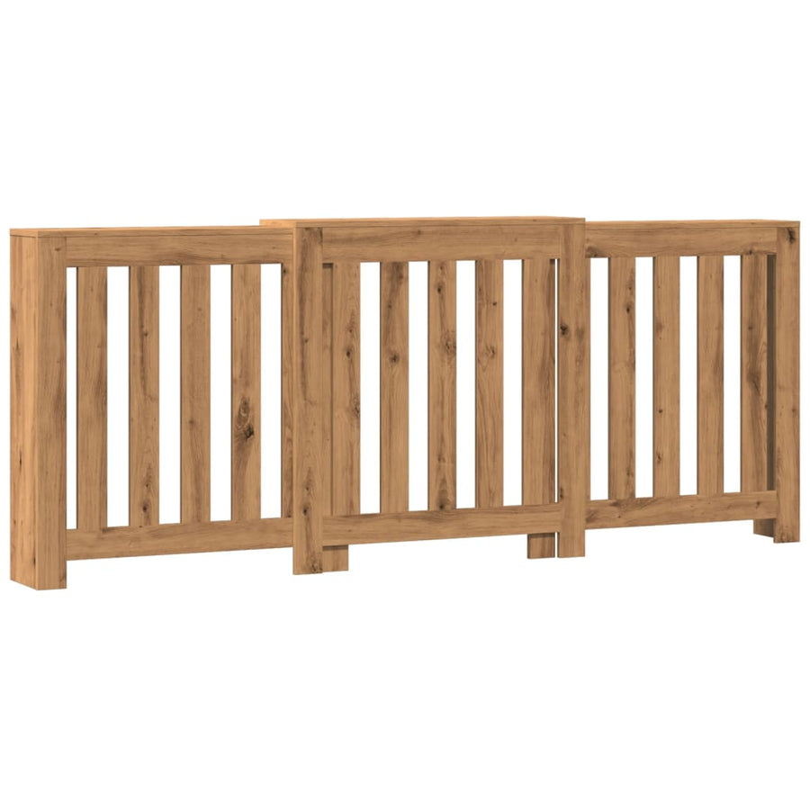 Radiatorombouw 205x21,5x83,5 cm bewerkt hout artisanaal eiken