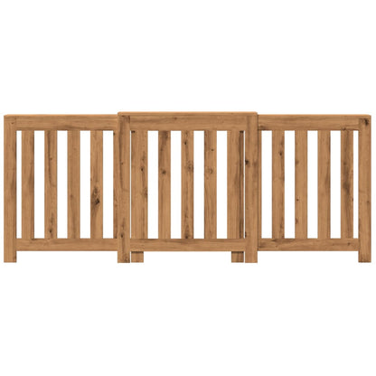 Radiatorombouw 205x21,5x83,5 cm bewerkt hout artisanaal eiken