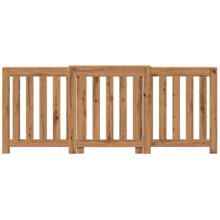 Radiatorombouw 205x21,5x83,5 cm bewerkt hout artisanaal eiken