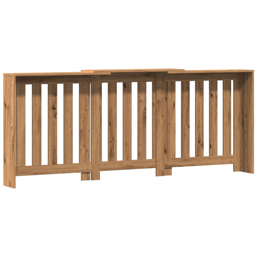 Radiatorombouw 205x21,5x83,5 cm bewerkt hout artisanaal eiken