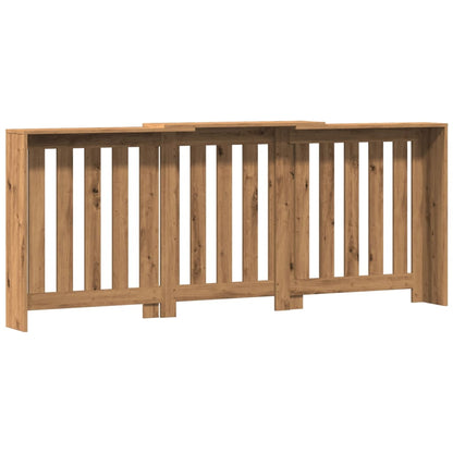 Radiatorombouw 205x21,5x83,5 cm bewerkt hout artisanaal eiken