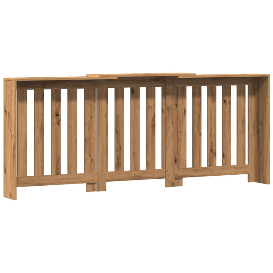 Radiatorombouw 205x21,5x83,5 cm bewerkt hout artisanaal eiken