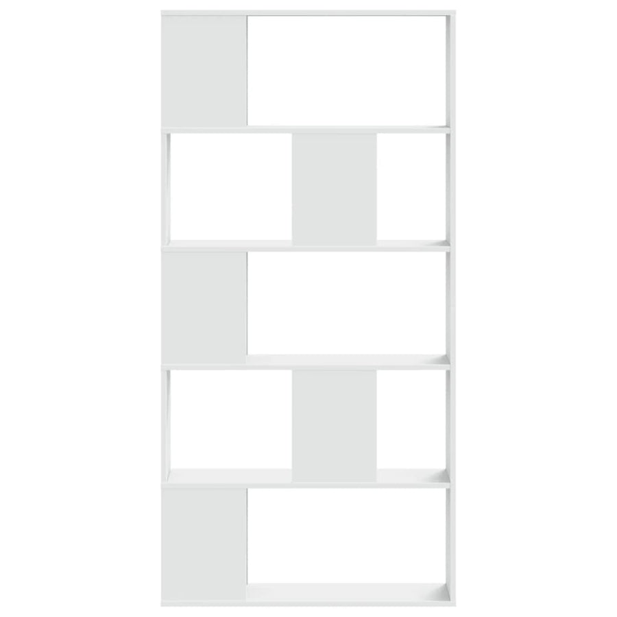 Boekenkast 5-Laags 80,5X23,5X162,5 Cm Bewerkt Hout 80.5 cm