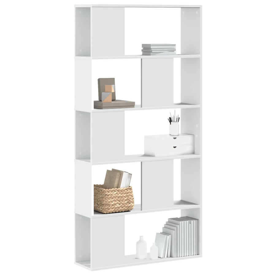Boekenkast 5-Laags 80,5X23,5X162,5 Cm Bewerkt Hout 80.5 cm