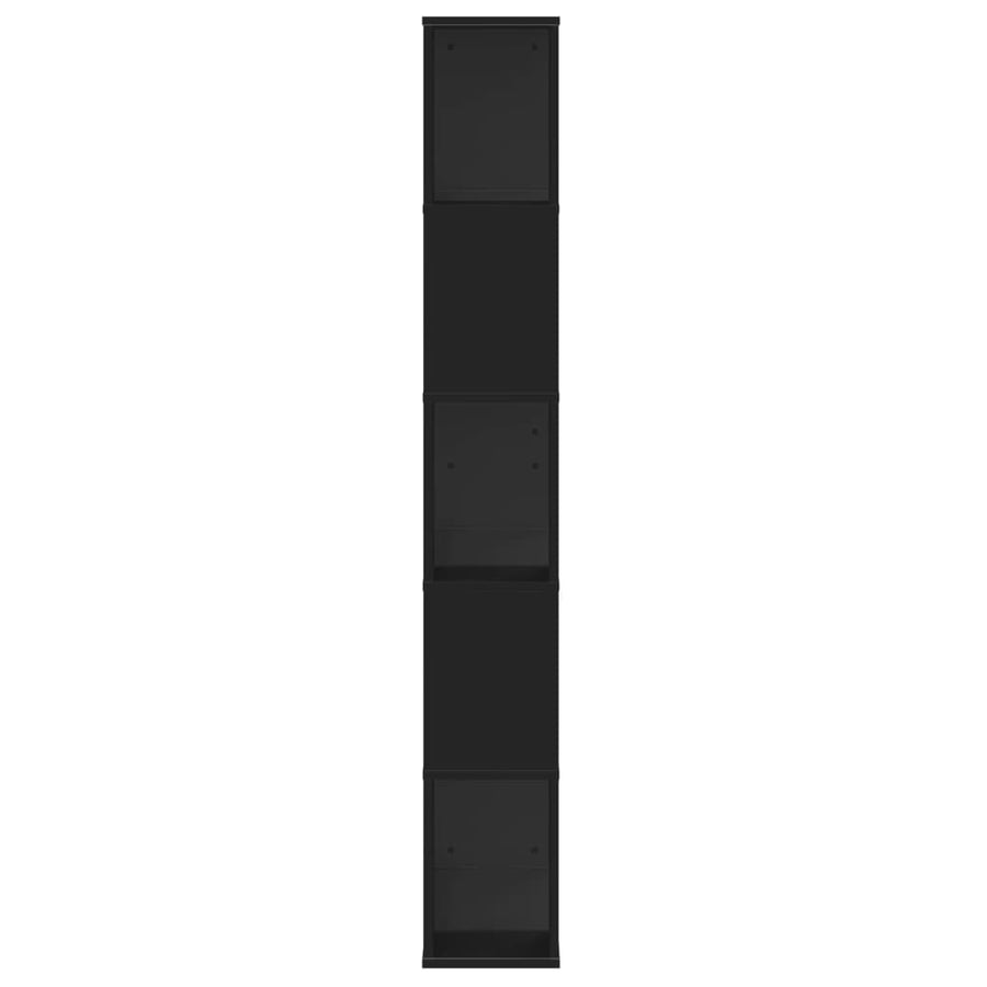 Boekenkast 5-laags 80,5x23,5x162,5 cm bewerkt hout zwart
