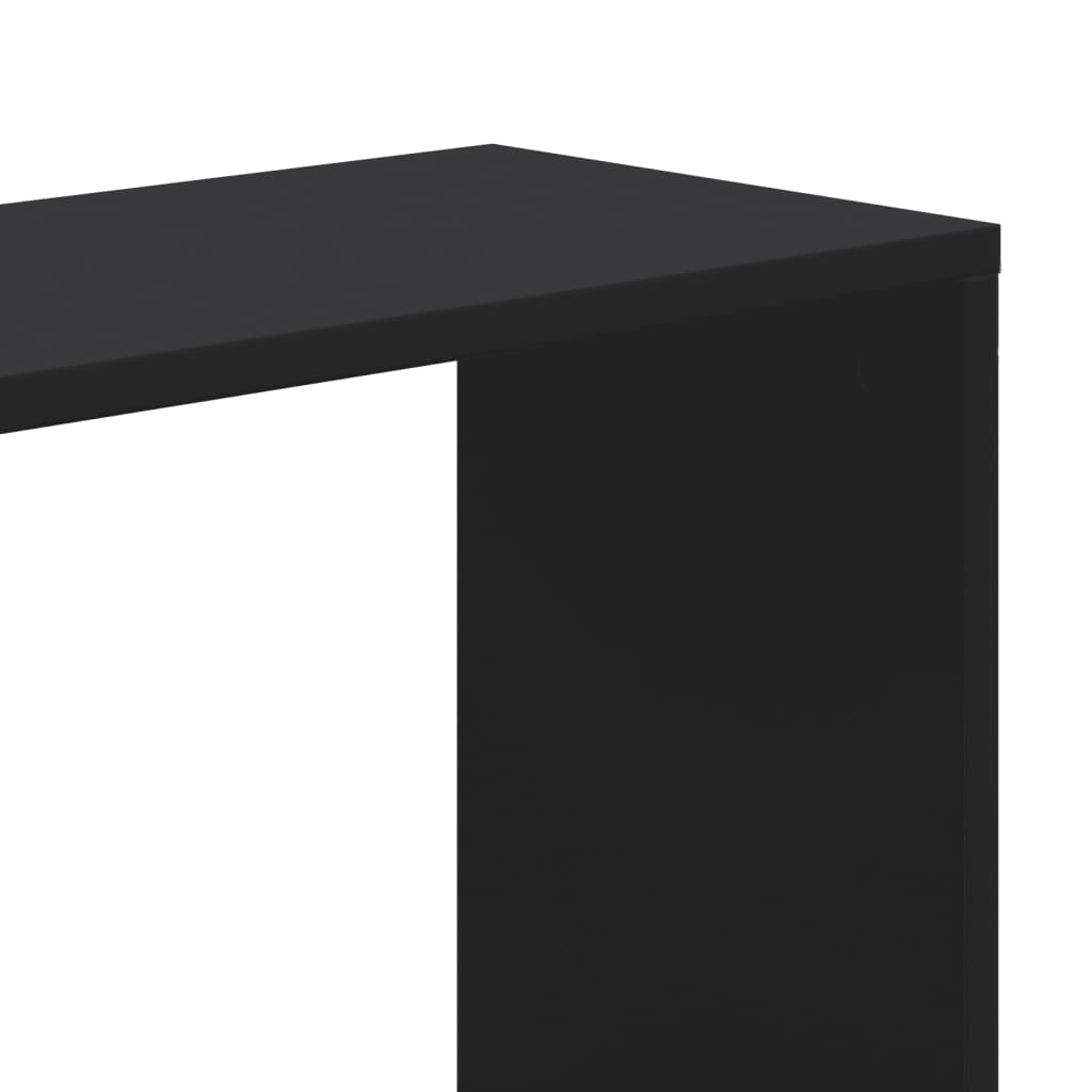 Boekenkast 5-laags 80,5x23,5x162,5 cm bewerkt hout zwart