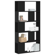 Boekenkast 80,5x23,5x162,5 cm bewerkt hout zwart