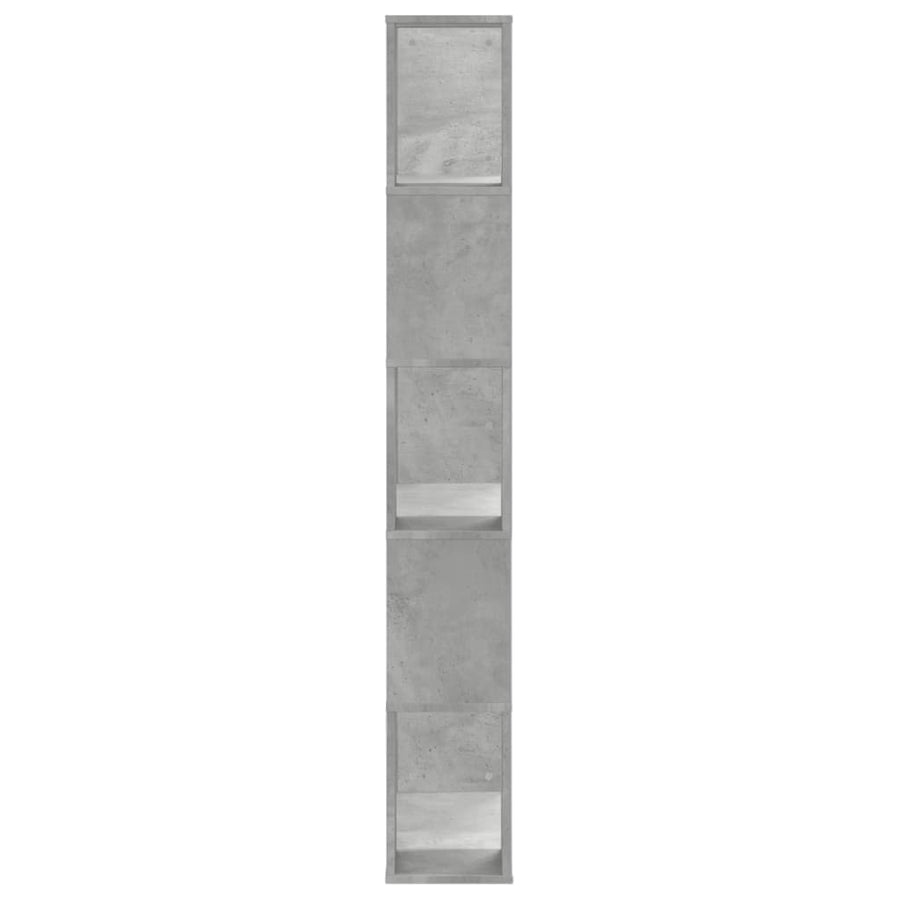 Boekenkast 5-laags 80,5x23,5x162,5 cm bewerkt hout betongrijs