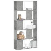 Boekenkast 80,5x23,5x162,5 cm bewerkt hout betongrijs