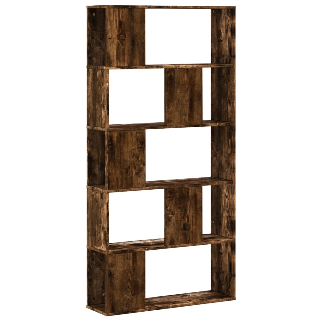 Boekenkast 5-laags 80,5x23,5x162,5 cm hout gerookt eikenkleurig