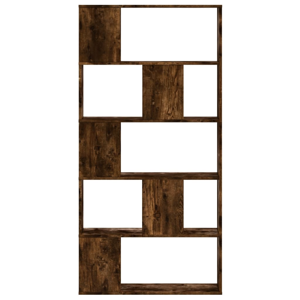 Boekenkast 5-laags 80,5x23,5x162,5 cm hout gerookt eikenkleurig
