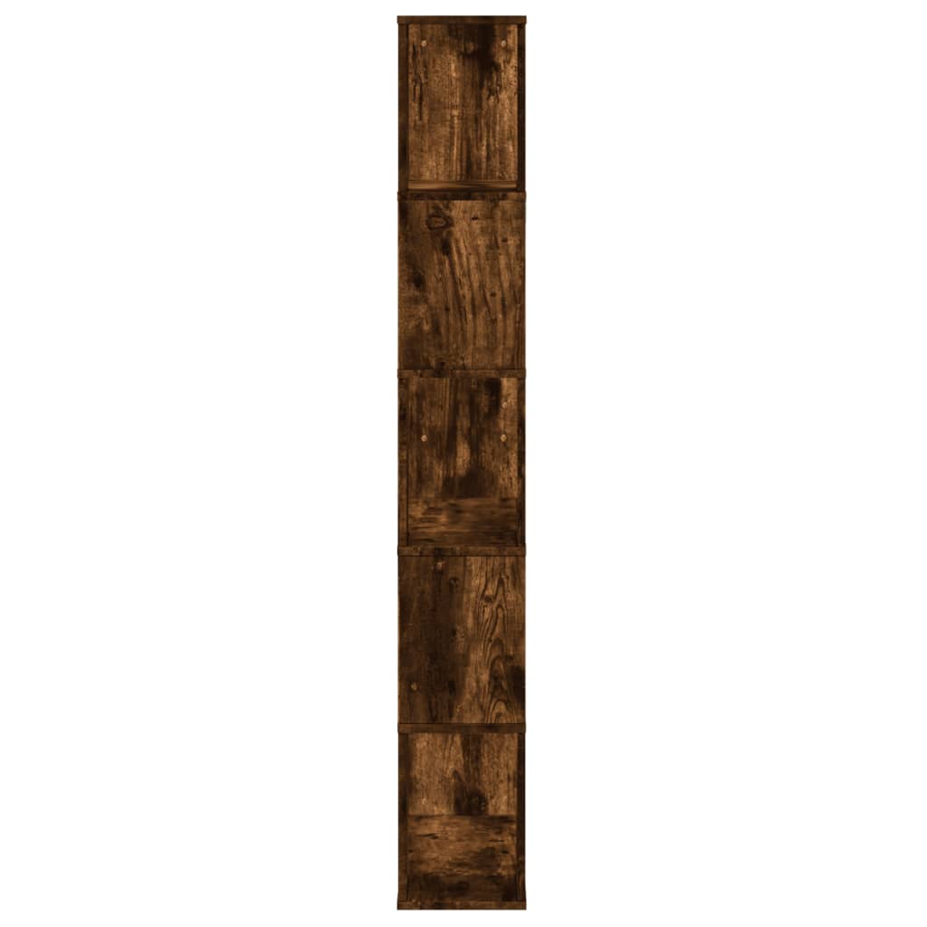 Boekenkast 5-laags 80,5x23,5x162,5 cm hout gerookt eikenkleurig