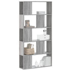 Boekenkast 5-laags 80,5x23,5x162,5 cm grijs sonoma