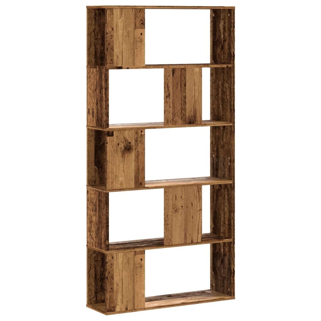 Boekenkast 5-Laags 80,5X23,5X162,5 Cm Bewerkt Hout 80.5 cm