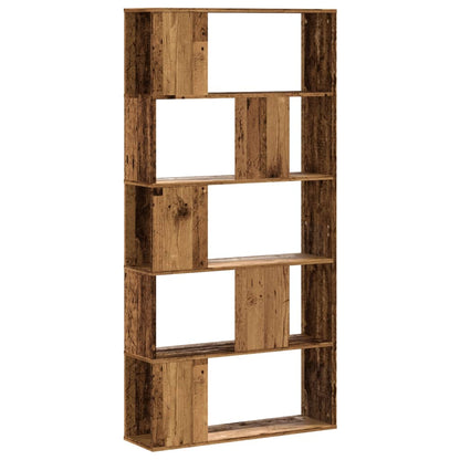 Boekenkast 5-Laags 80,5X23,5X162,5 Cm Bewerkt Hout 80.5 cm