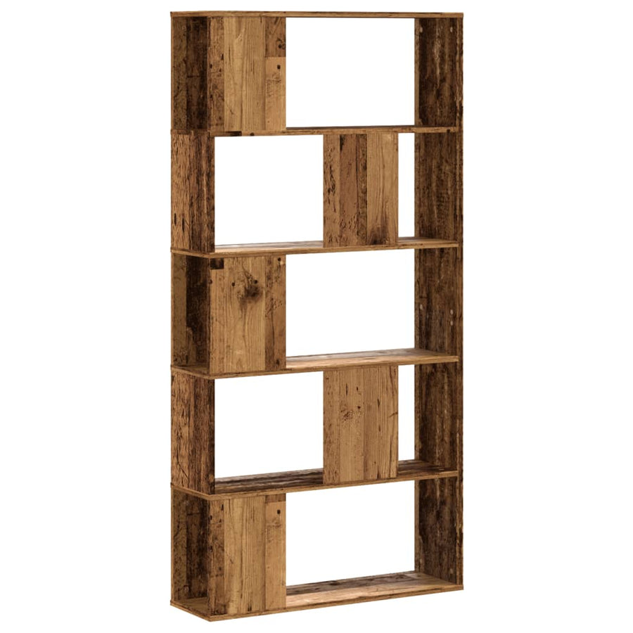 Boekenkast 5-Laags 80,5X23,5X162,5 Cm Bewerkt Hout 80.5 cm
