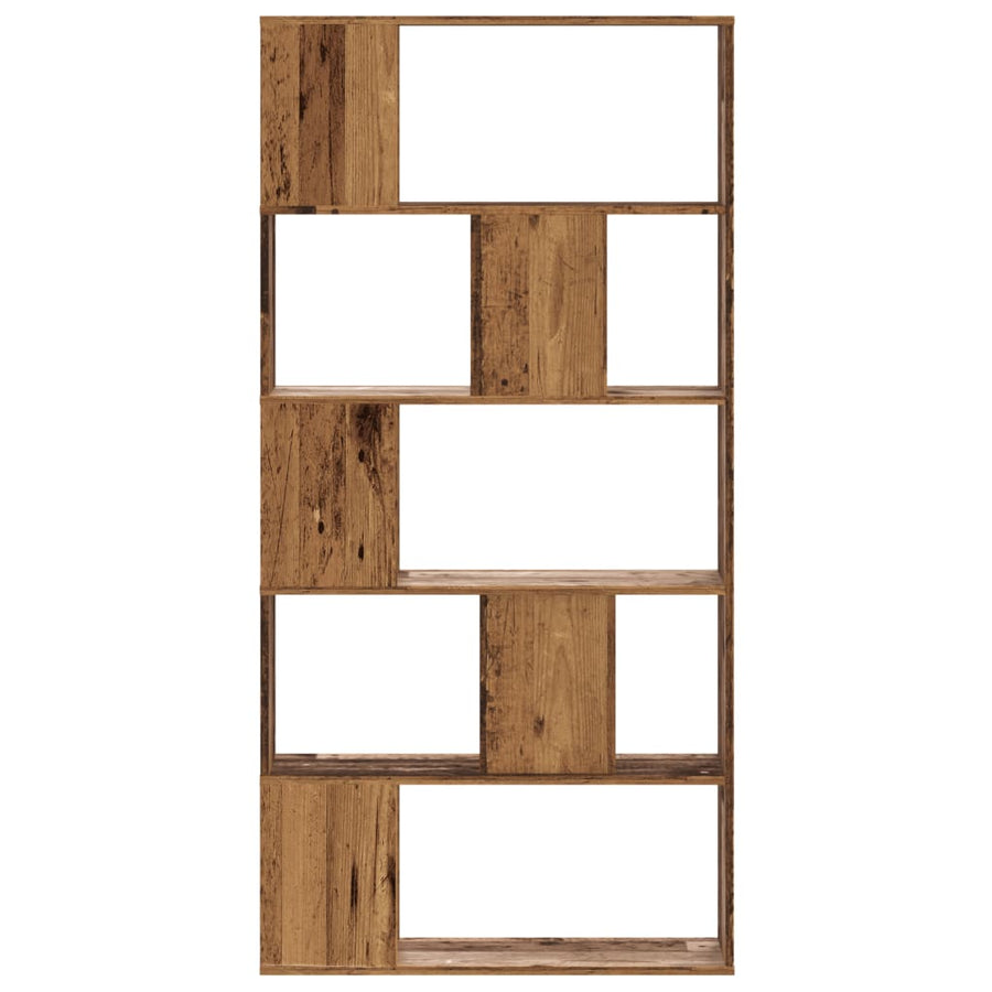 Boekenkast 5-Laags 80,5X23,5X162,5 Cm Bewerkt Hout 80.5 cm