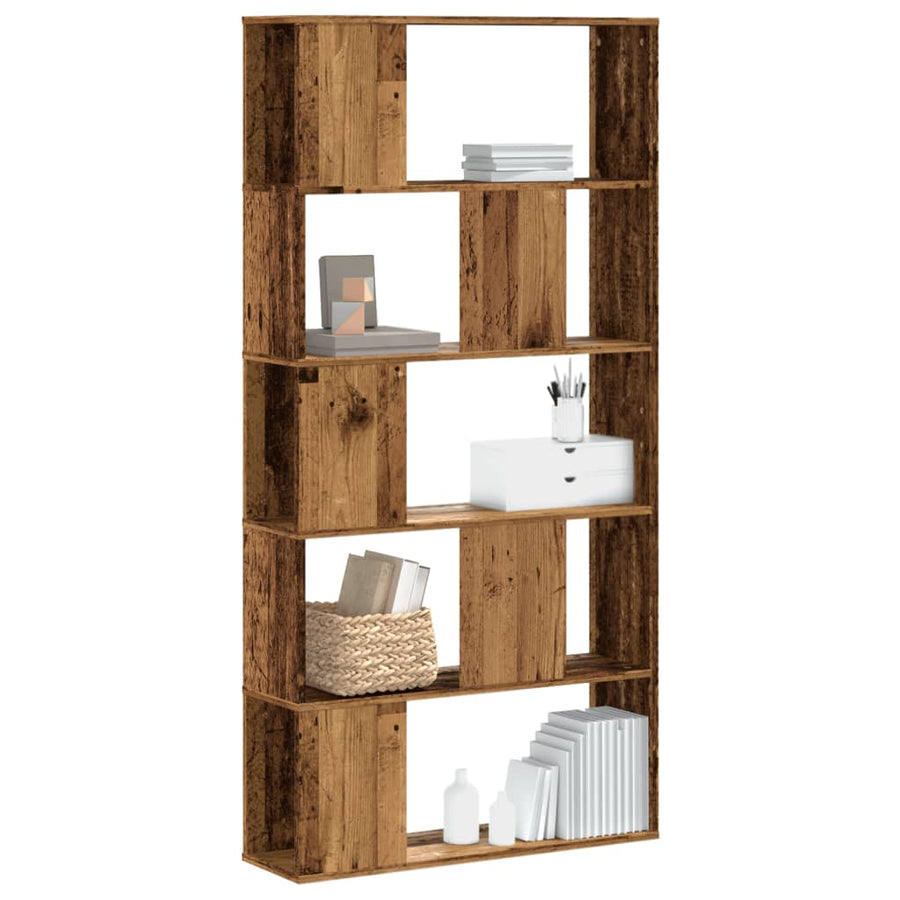 Boekenkast 5-Laags 80,5X23,5X162,5 Cm Bewerkt Hout 80.5 cm