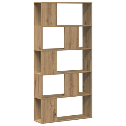 Boekenkast 5-Laags 80,5X23,5X162,5 Cm Hout Artisanaal 80.5 cm