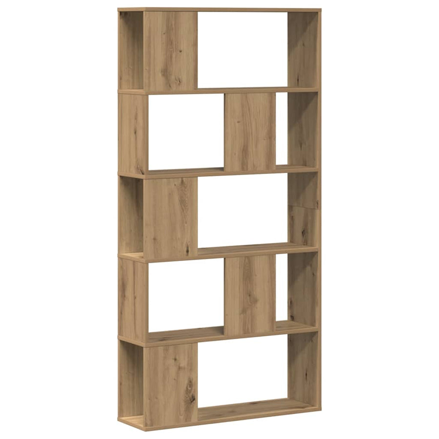 Boekenkast 5-Laags 80,5X23,5X162,5 Cm Hout Artisanaal 80.5 cm