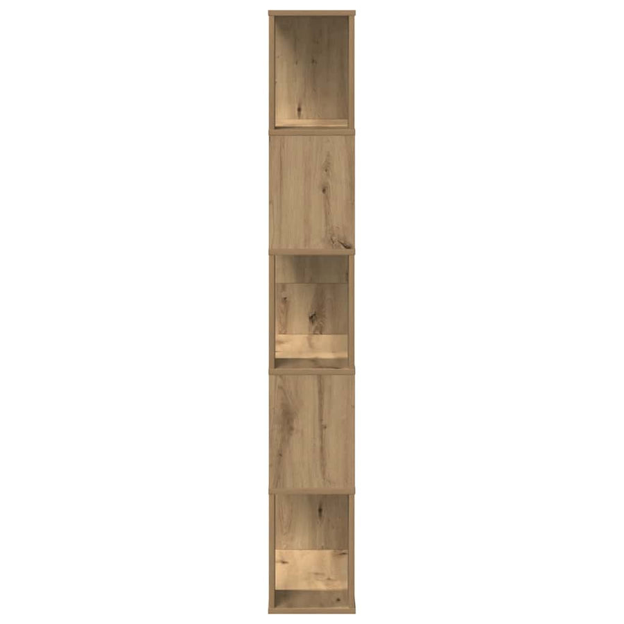 Boekenkast 5-Laags 80,5X23,5X162,5 Cm Hout Artisanaal 80.5 cm