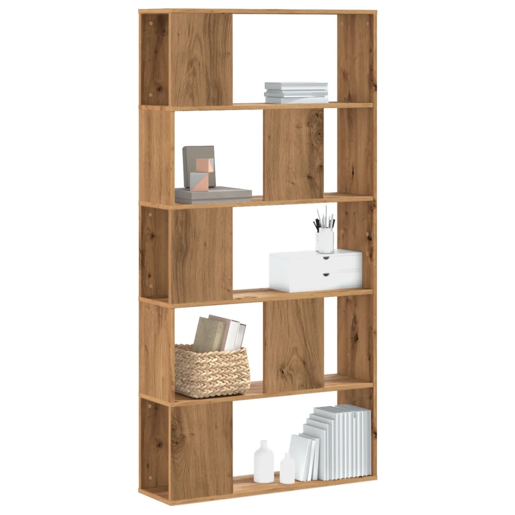 Boekenkast 5-Laags 80,5X23,5X162,5 Cm Hout Artisanaal 80.5 cm