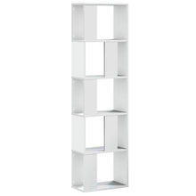 Boekenkast 5-laags 45x23,5x162,5 cm bewerkt hout wit