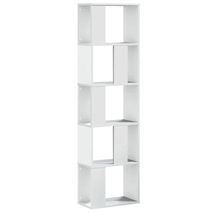 Boekenkast 5-laags 45x23,5x162,5 cm bewerkt hout wit
