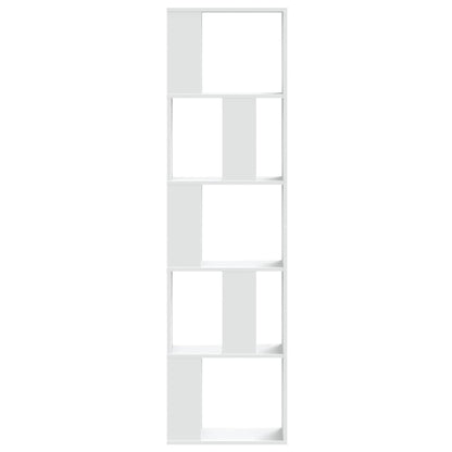 Boekenkast 5-laags 45x23,5x162,5 cm bewerkt hout wit