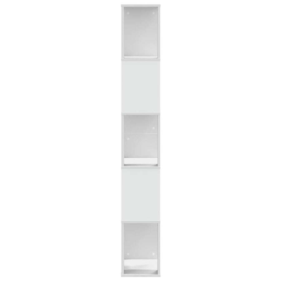 Boekenkast 5-laags 45x23,5x162,5 cm bewerkt hout wit