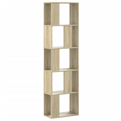 Boekenkast 5-laags 45x23,5x162,5 cm bewerkt hout sonoma eiken