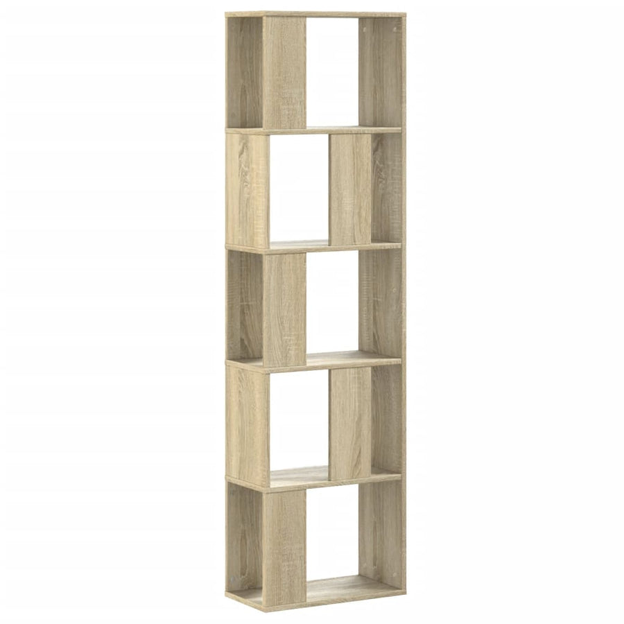 Boekenkast 5-laags 45x23,5x162,5 cm bewerkt hout sonoma eiken