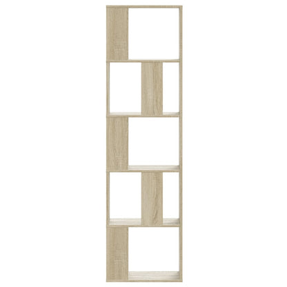 Boekenkast 5-laags 45x23,5x162,5 cm bewerkt hout sonoma eiken