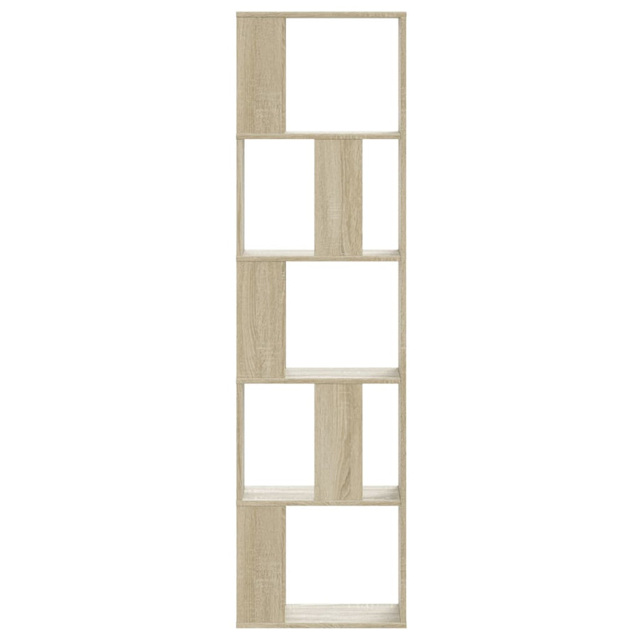 Boekenkast 5-laags 45x23,5x162,5 cm bewerkt hout sonoma eiken