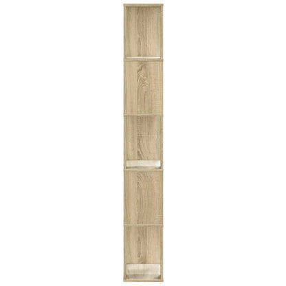 Boekenkast 5-laags 45x23,5x162,5 cm bewerkt hout sonoma eiken
