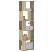 Boekenkast 5-laags 45x23,5x162,5 cm bewerkt hout